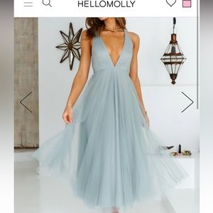 Hello Molly tulle KISS THE GIRL MIDI DRESS SAGE, Size: xs